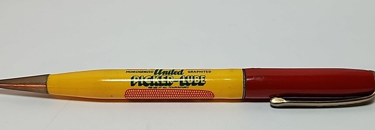 Vintage Vernon Mechanical Pencil United Picker Lube Omaha Advertisement JRR14