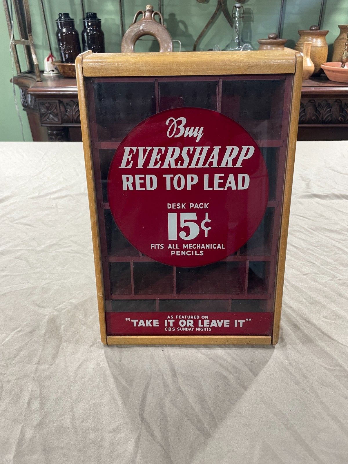 Vintage WAHL Eversharp General Store Countertop Pencil Lead Display Case ~ ExC