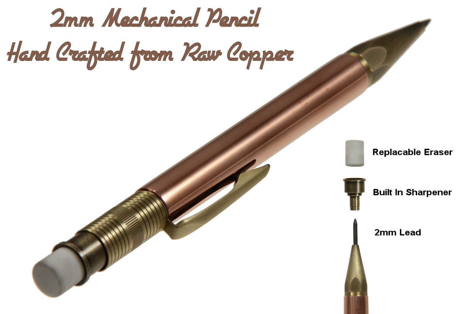 Over & Under Fountain Pen with a Green Cap a Walnut Body & 24ct. Gold / #356