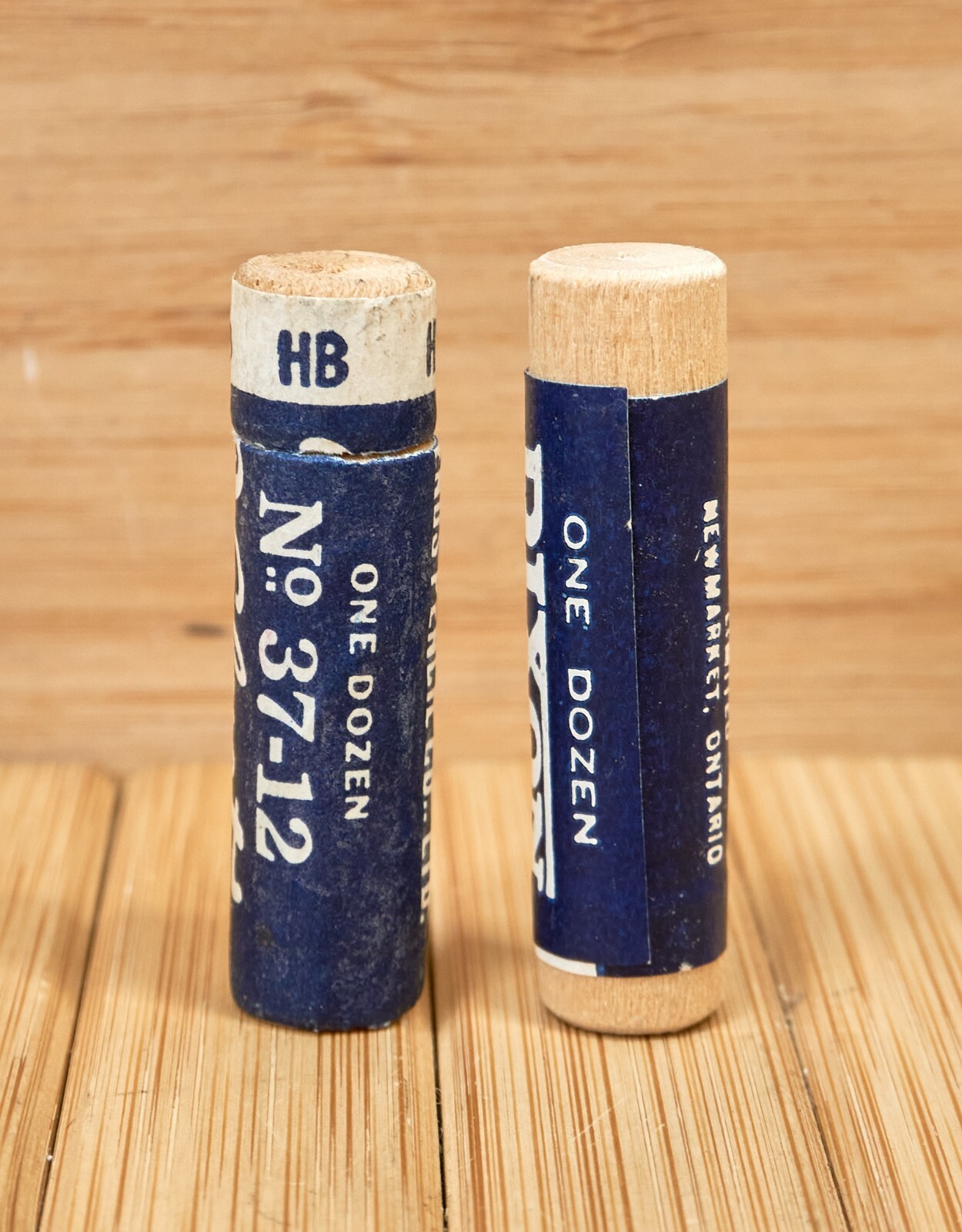 Vintage Dixon Wood Tube Pencil Thin Leads, Set of 13, Made in Canada