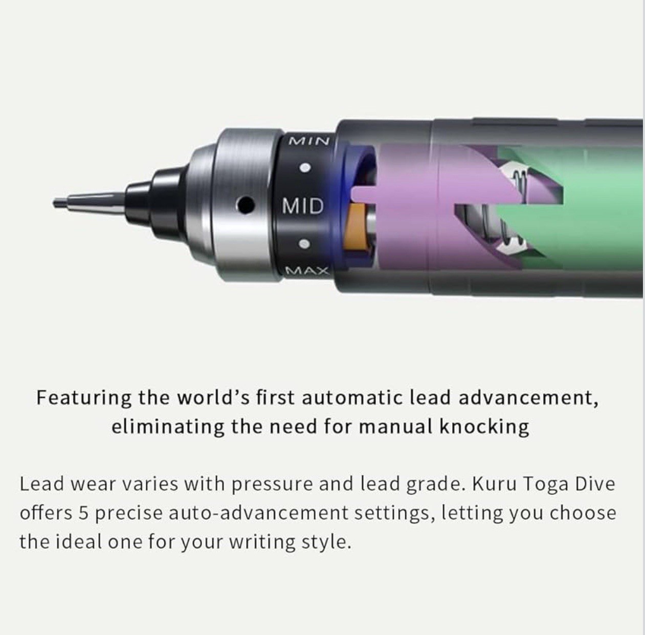 Kuru Toga Dive 0.5mm Mechanical Pencil M5-5000 “Abyss Blue” Uni Mitsubishi