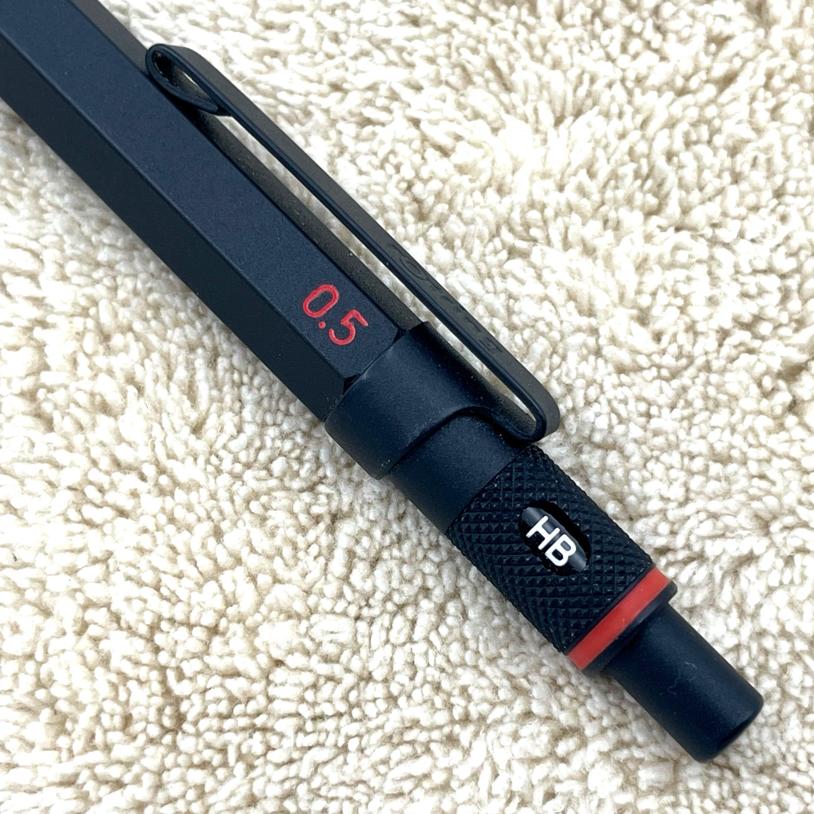 Vintage rOtring 600 Black 0.5mm Mechanical Pencil No Logo Rare Japan