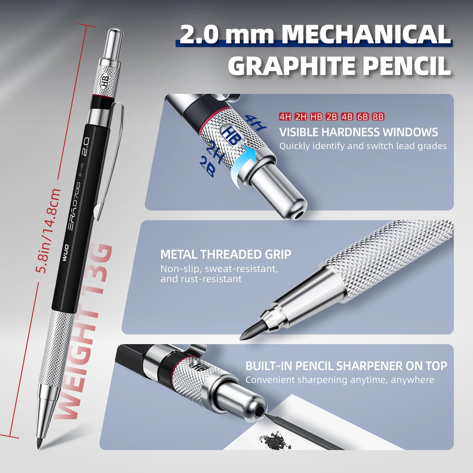 36PCS Mechanical Pencil Set with Case, Metal Drafting Pencil 0.5, 0.7, 0.9mm …