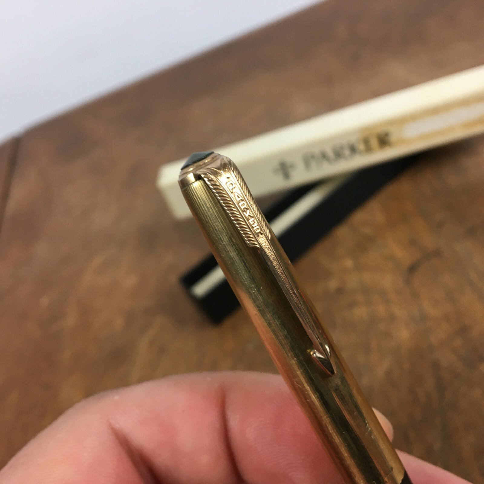 Vintage Parker 1/10 16 K Gold Filled Mechanical Pencil Pen Box Office Desk Mid C