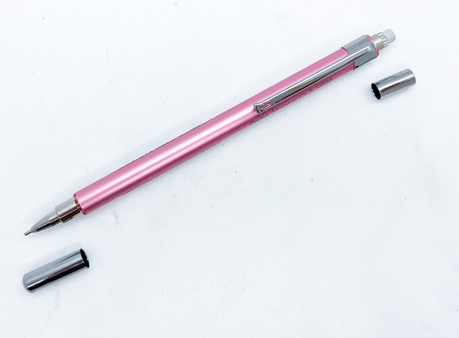 New Pentel QS55 Mechanical Pencil 0.5mm Two Side Caps Like PMG Fully Functional