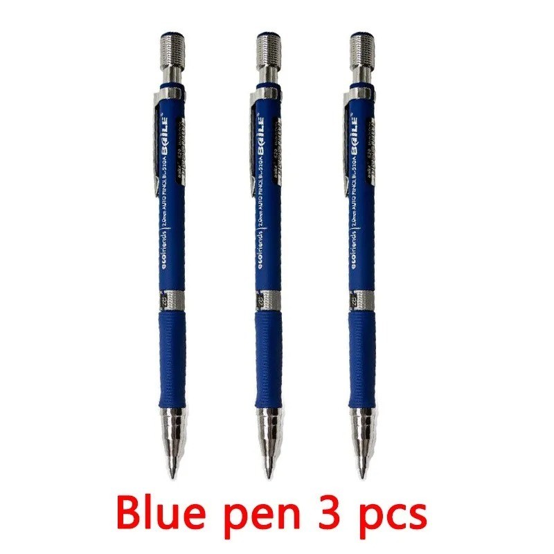 3PCS Mechanical Pencil Set, 3 PCS Carpenter Drafting Pencil 2.0 Mm Blue pencils
