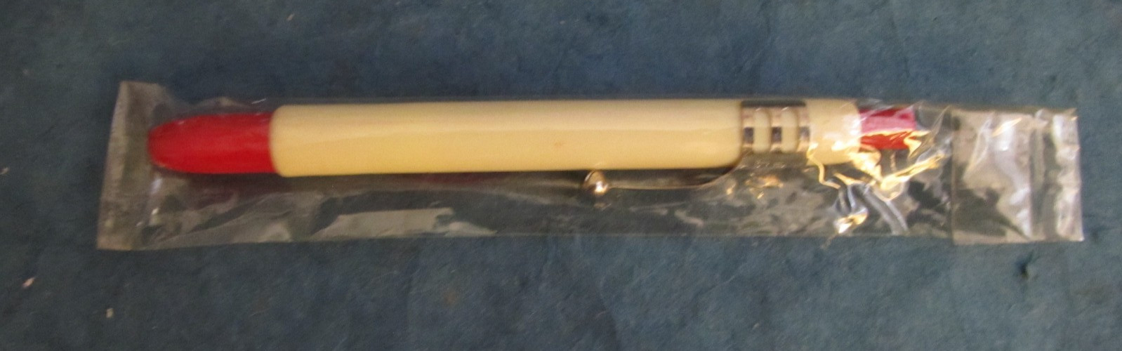 Vintage 1940’s Du Pont red & off-white plastic pencil