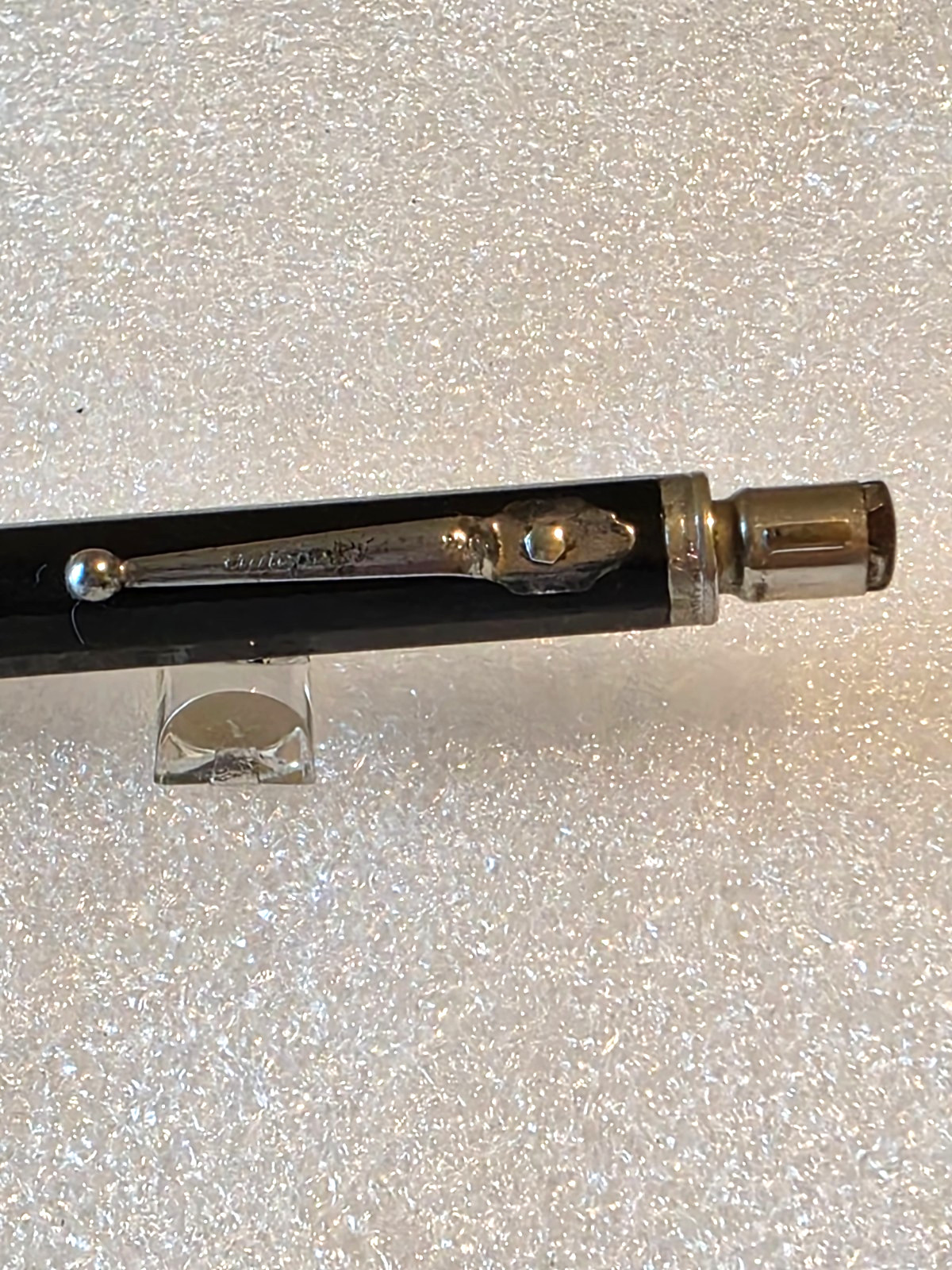 VTG (LARGE Autopoint SIMPLEX VALVE +METER Advertising Mechanical Pencil BLK Rare