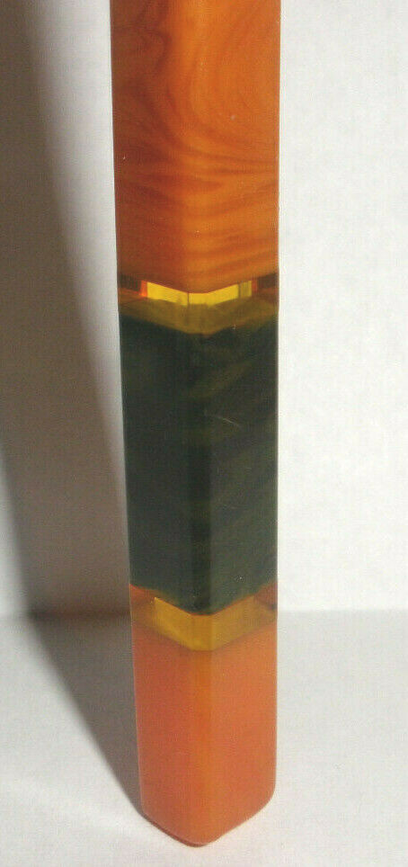 Great Antique Art Deco bakelite butterscotch multi color mechanical pencil