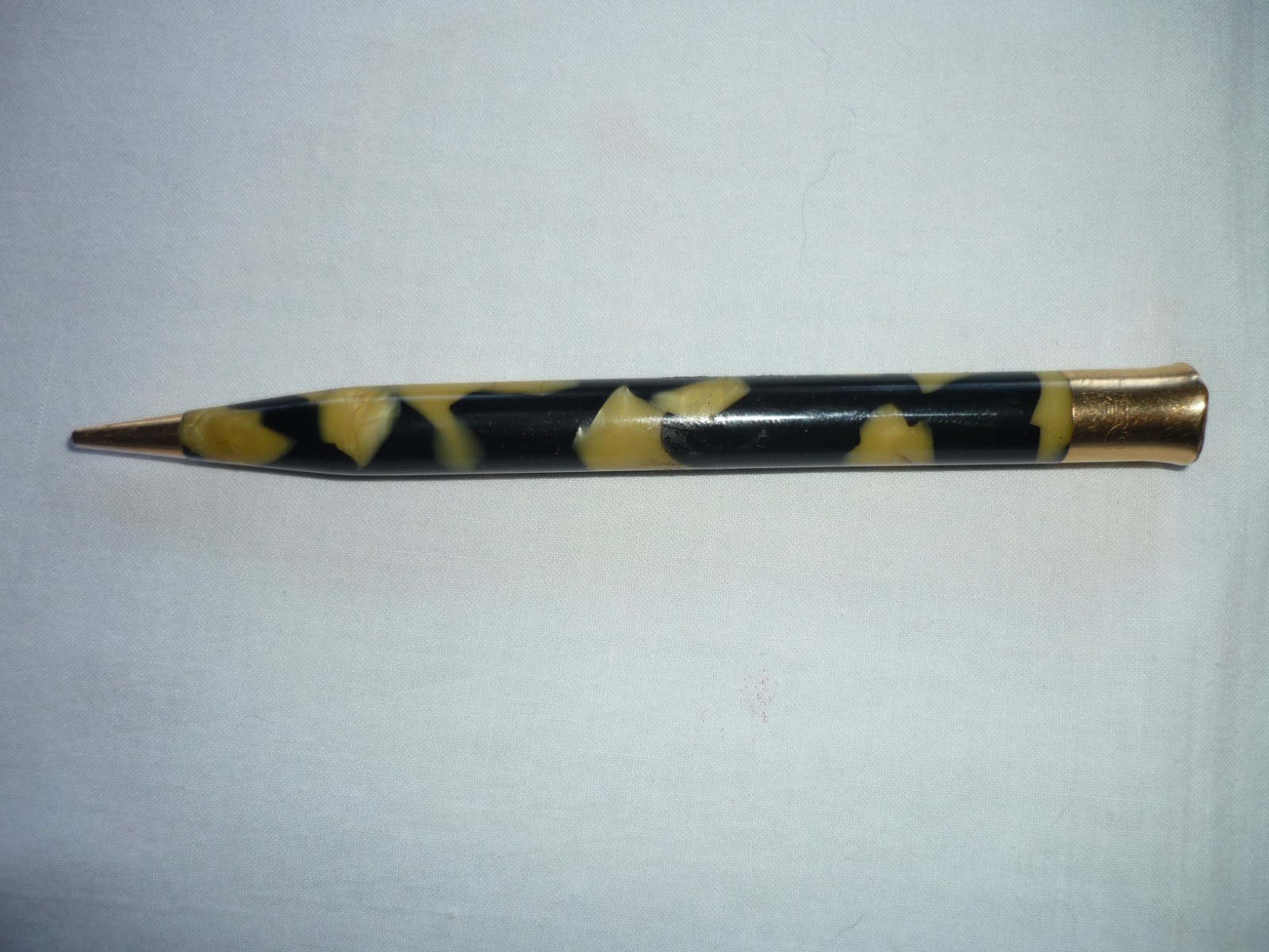 Vintage Sheaffer’s Lifetime Mechanical Pencil Gold Filled Black Gold Marble