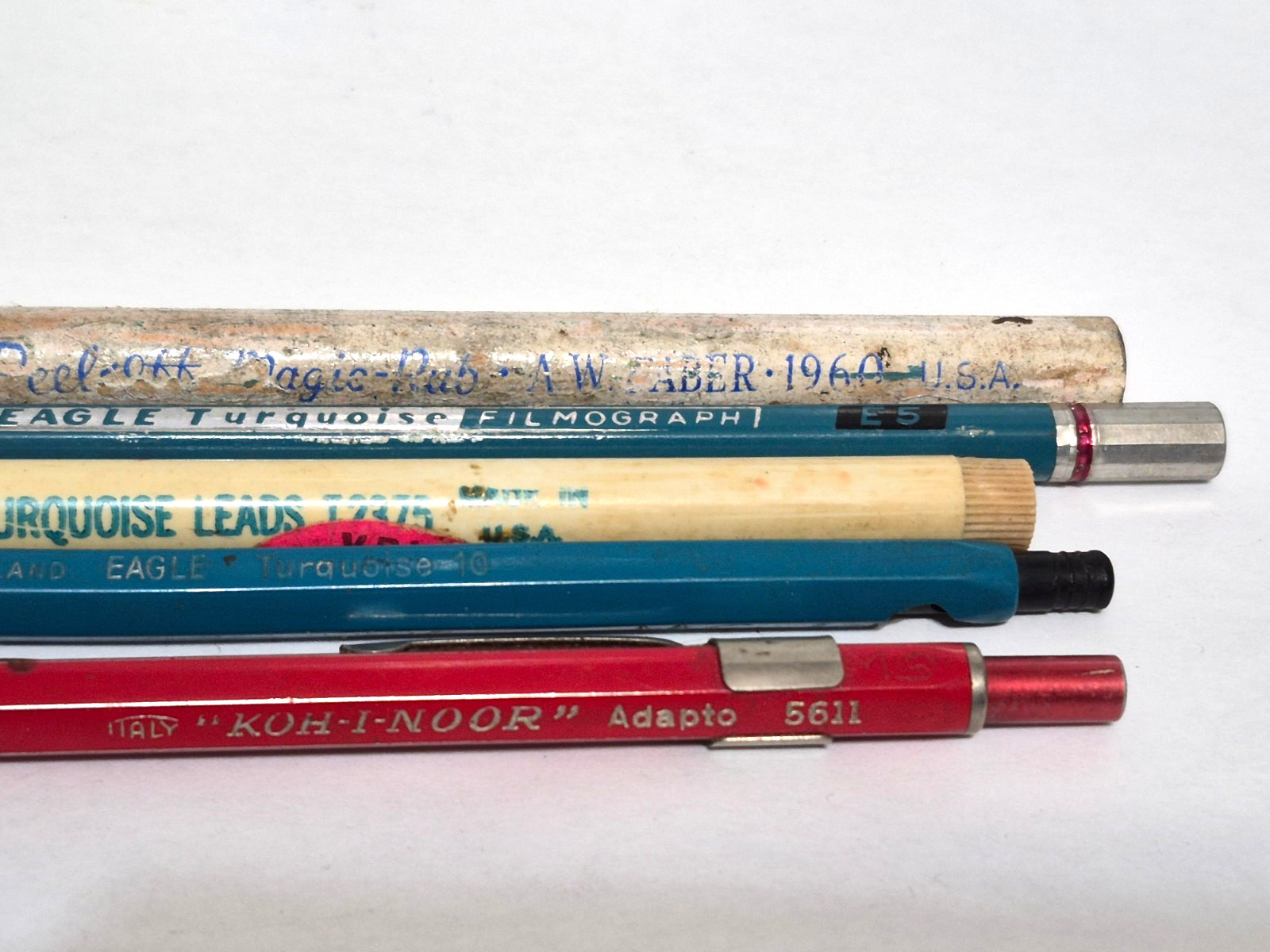 Vintage Drafting Pencils – Koh-I-Noor, Adapto, Italy, -Eagle-England, Filmograph