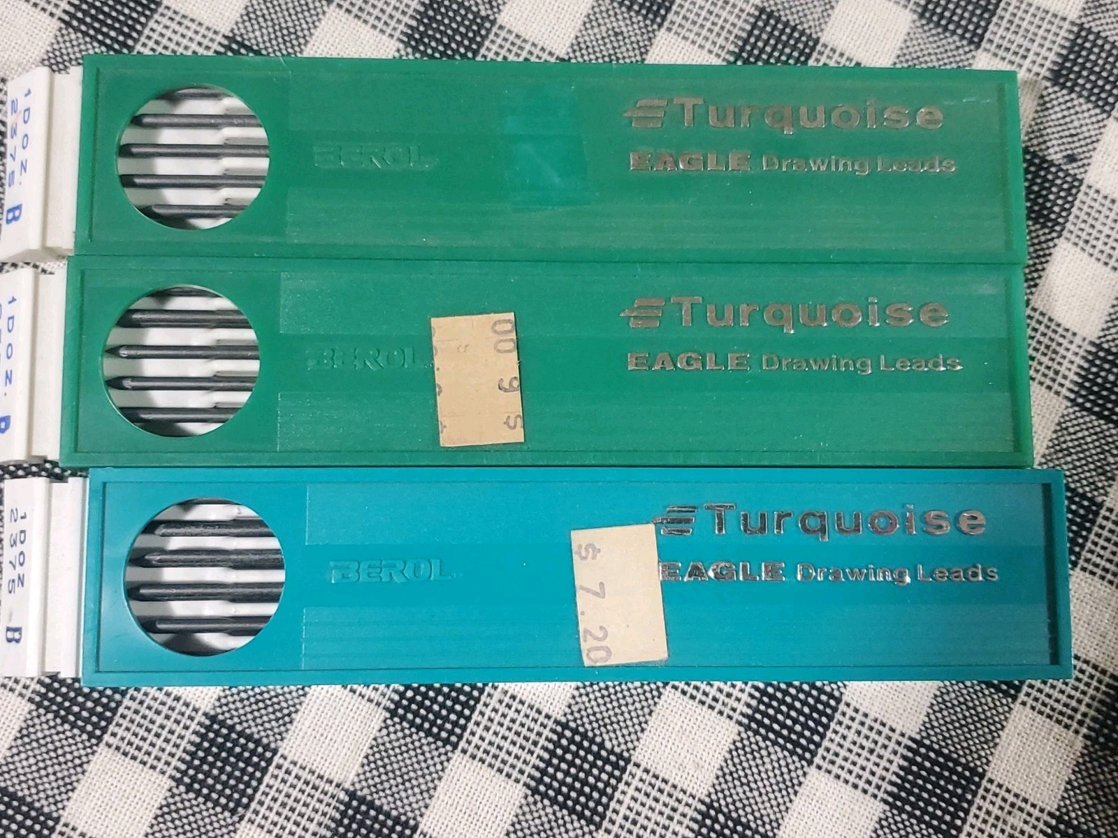 3 New Boxes NOS Berol Turquoise Eagle Drawing Leads 2275 B E5