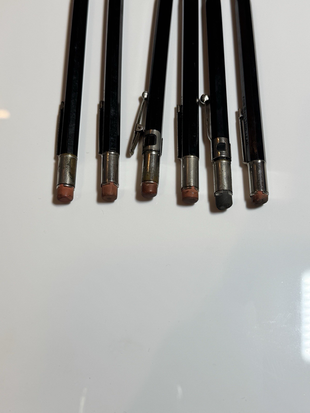 Vtg Lot Of 6 1960s Autopoint 0.9mm Mechanical Pencils For Real Thin Lead WORKING