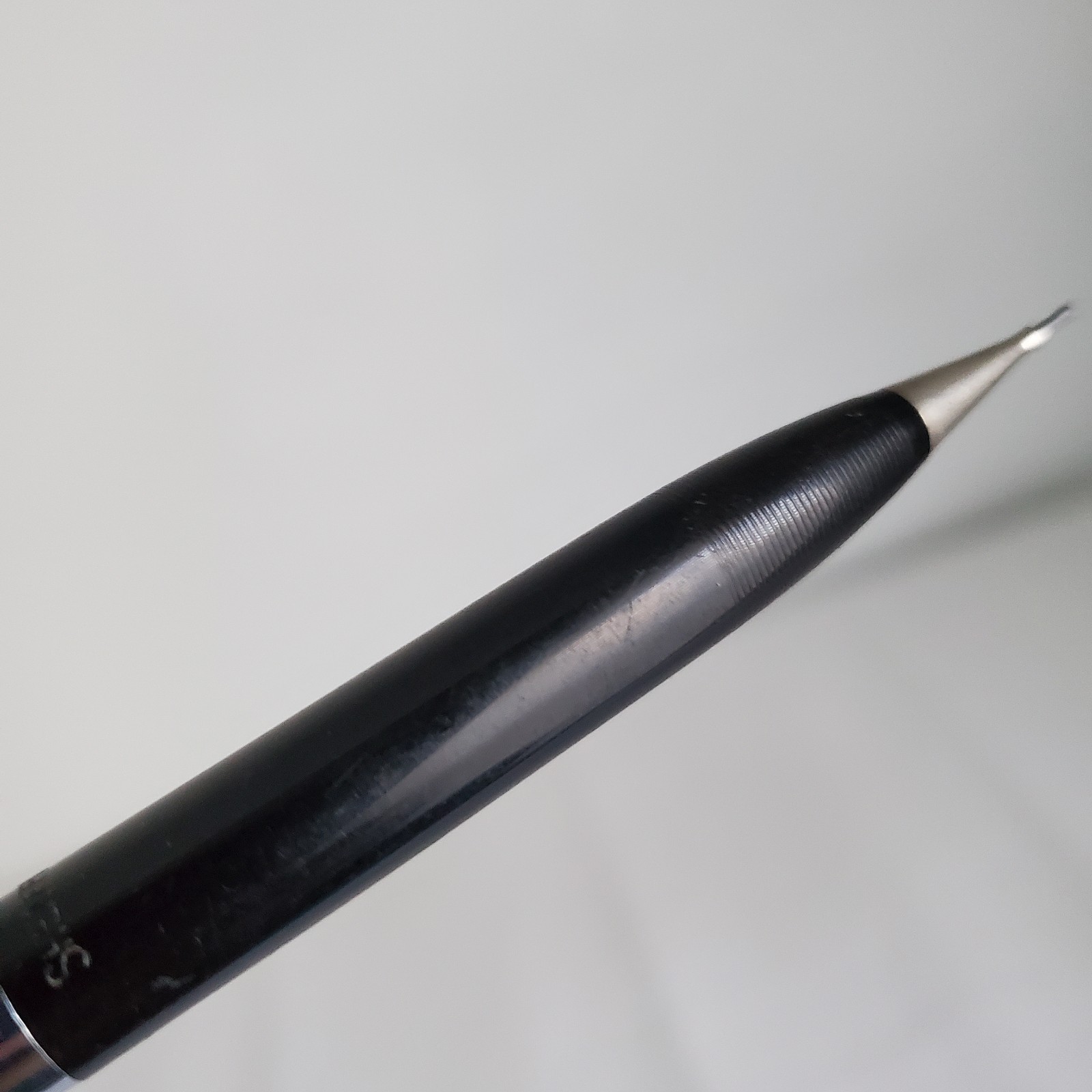 Vintage Scheffers Mechanical Twist Pencil Shiny Silver & Black .9mm
