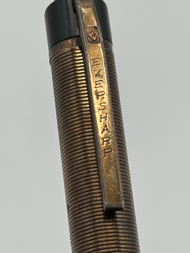 Vintage Eversharp Mechanical Pencil Green Ribbed Metal Grip USA