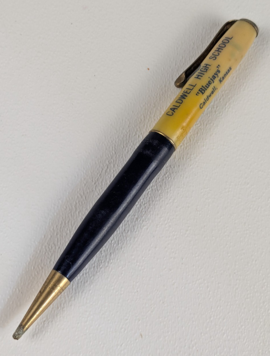 C1940-50s – Caldwell High School Kansas “Bluejays” Mechanical Pencil – B26