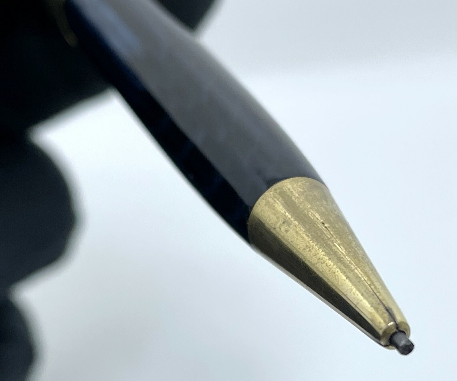 Antique Titania Gold Filled Cap Blue Celluloid Mechanical Pencil – 1950’s Italy