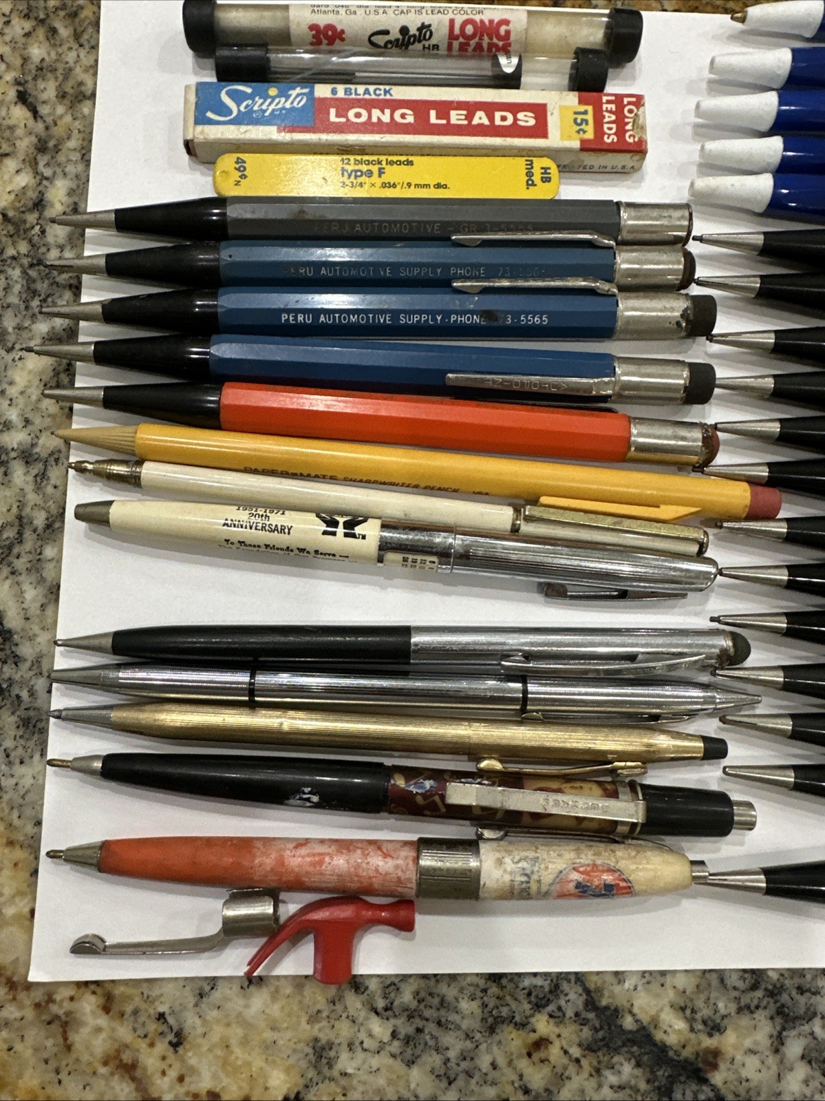Autopoint Mechanical Pencils Oversize Advertisement Pens USA Elvis Pepsi Garland