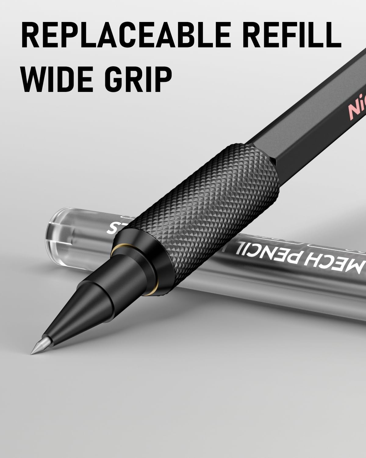 Nicpro 2mm Mechanical Pencils Set with Case, 12 Black & Colored 1 Pack,
