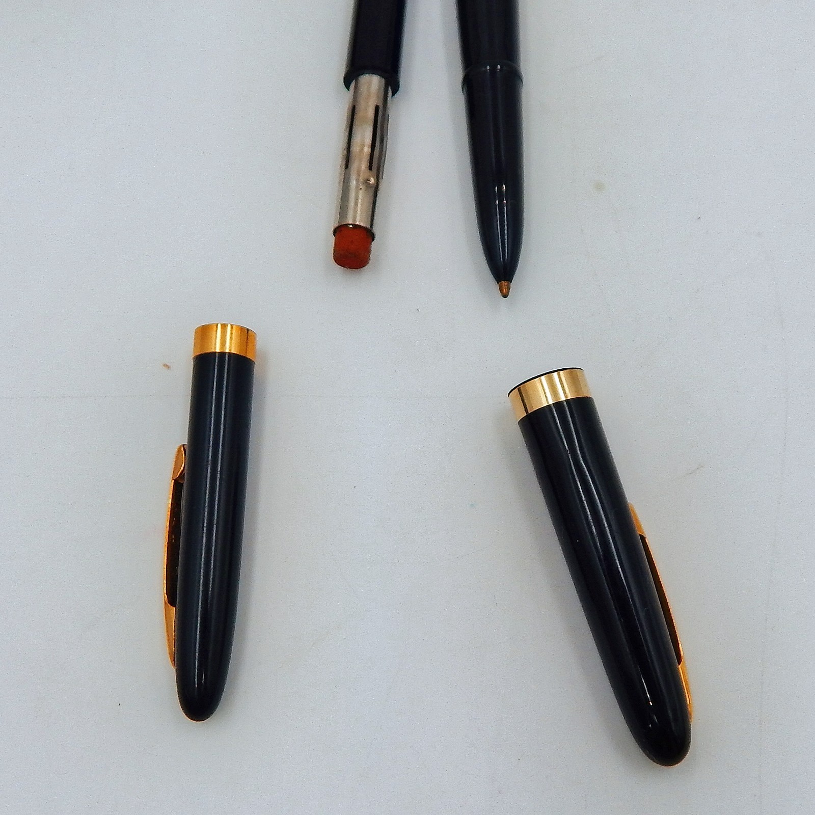 Eversharp Black Ballpoint Pen And Pencil Set With Original Box Gold Accent