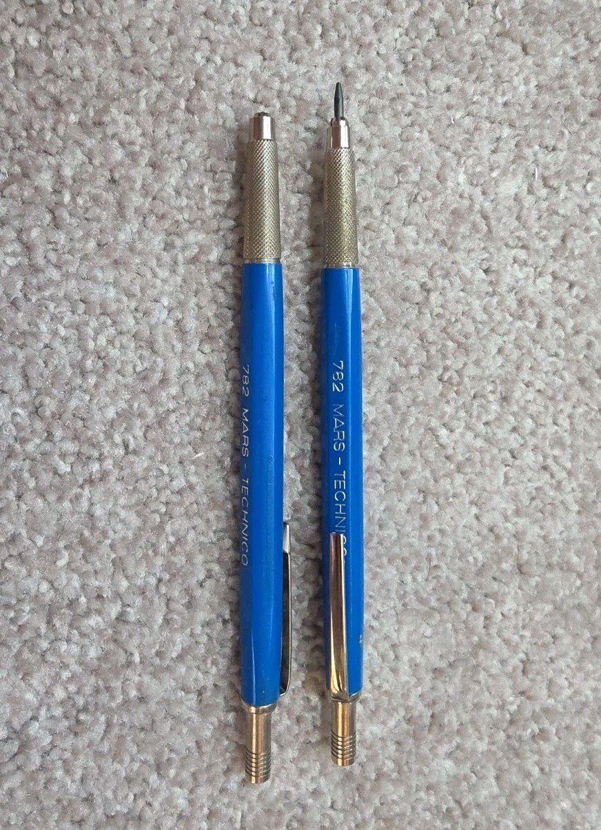 Mechanical Pen STAEDTLER Germany. 782 Mars technico Lot Of 2