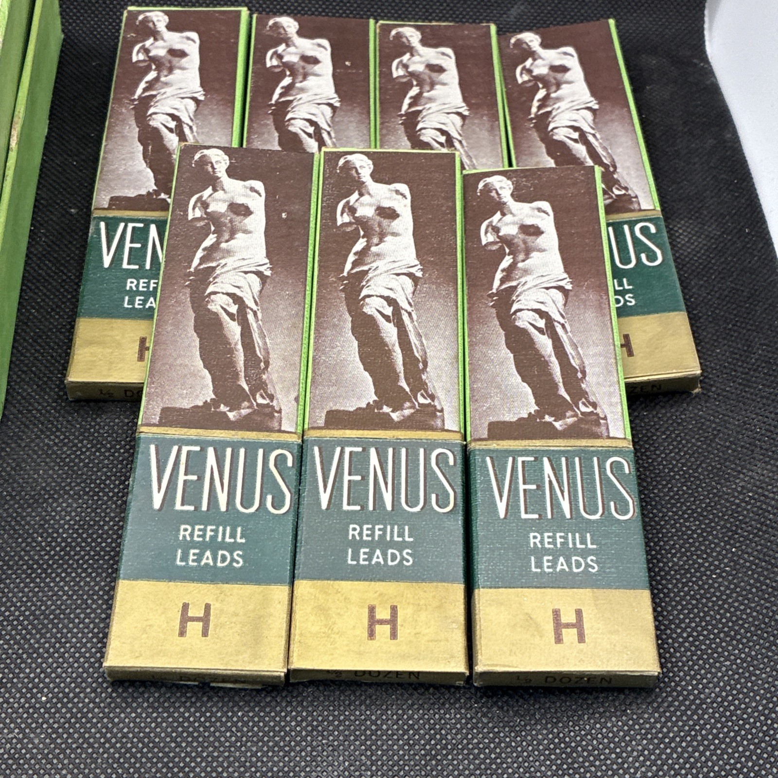 Vintage Box Of Venus Black Refill Leads H 7 Boxes Leads American Pencil Co.