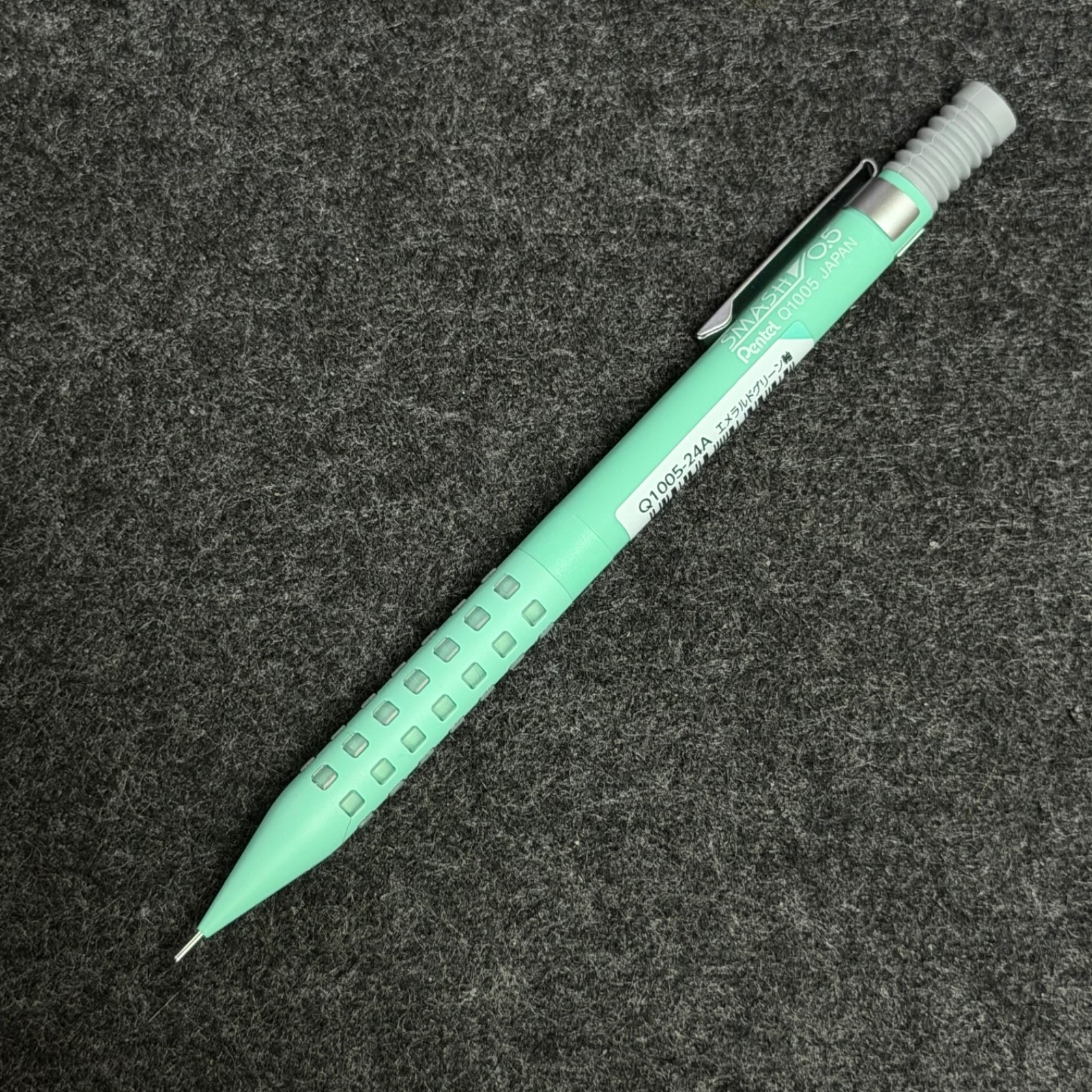 Pentel Smash Amazon Limited Emerald Green 0.5mm Q1005-24A Pencil Clear Grip New