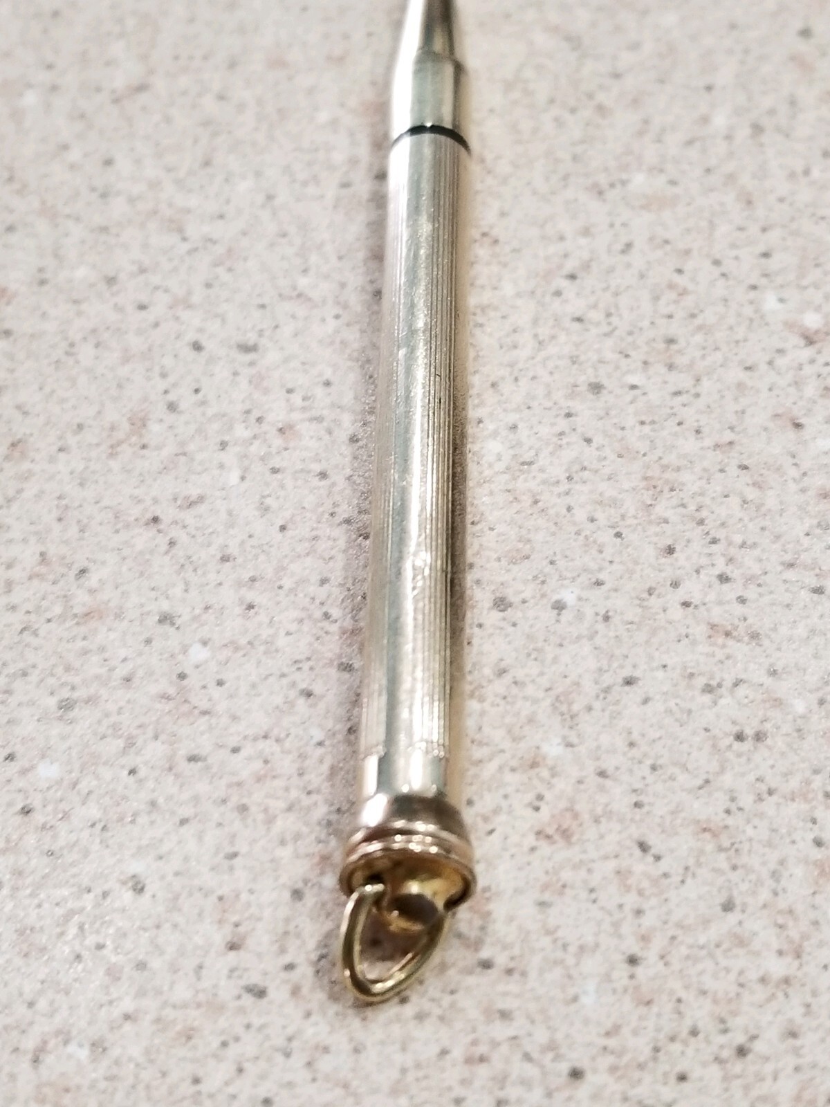Vintage Cross Pendant Necklace Mechanical Pencil 1/30 10K R.G.P Gold Made In USA