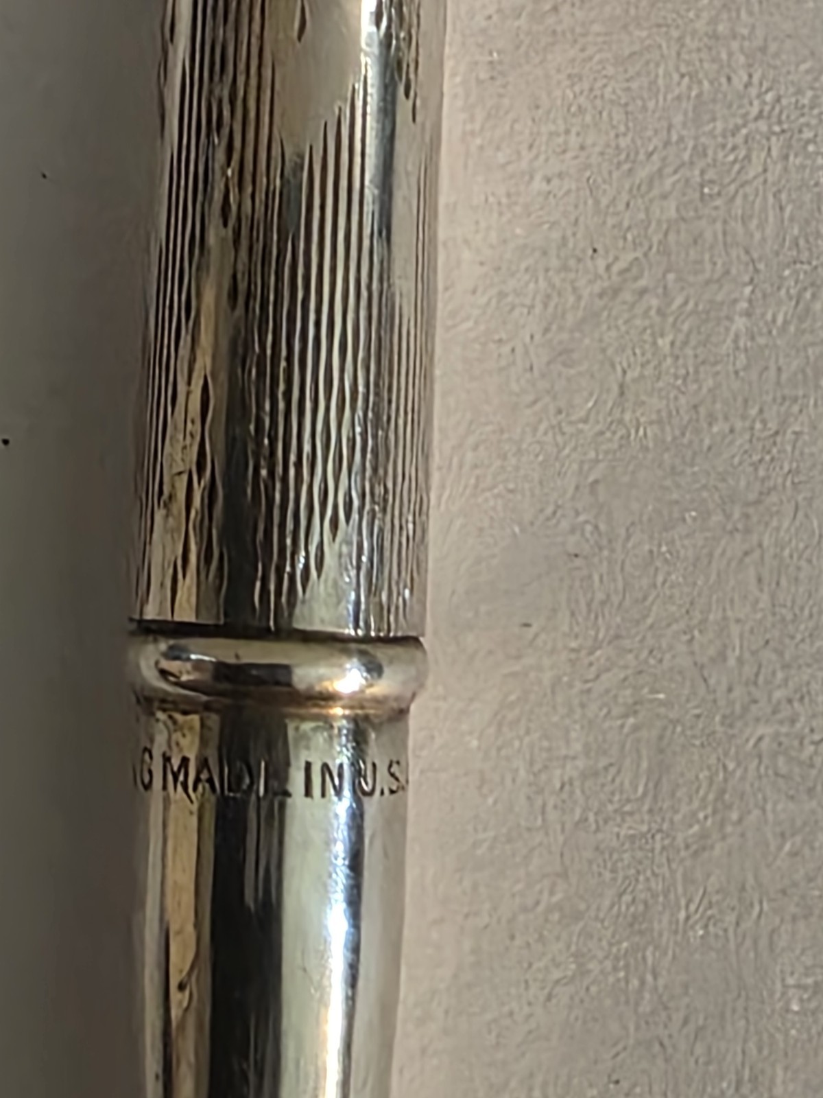 Vintage “AXT” Sterling Silver, Ring Top, 2.5″ Twist Pencil, Made in USA