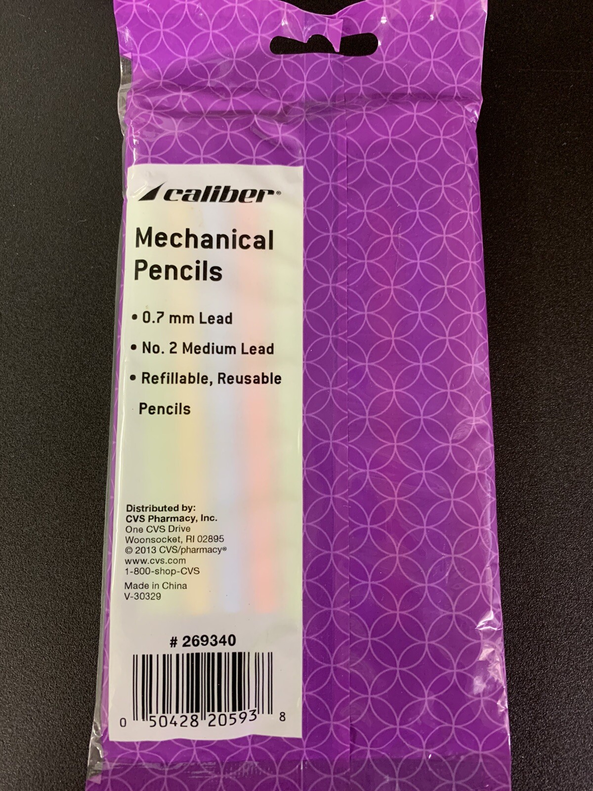 Caliber Mechanical Pencils 10 Pack-0.7mm #2 Lead-Refillable & Reusable