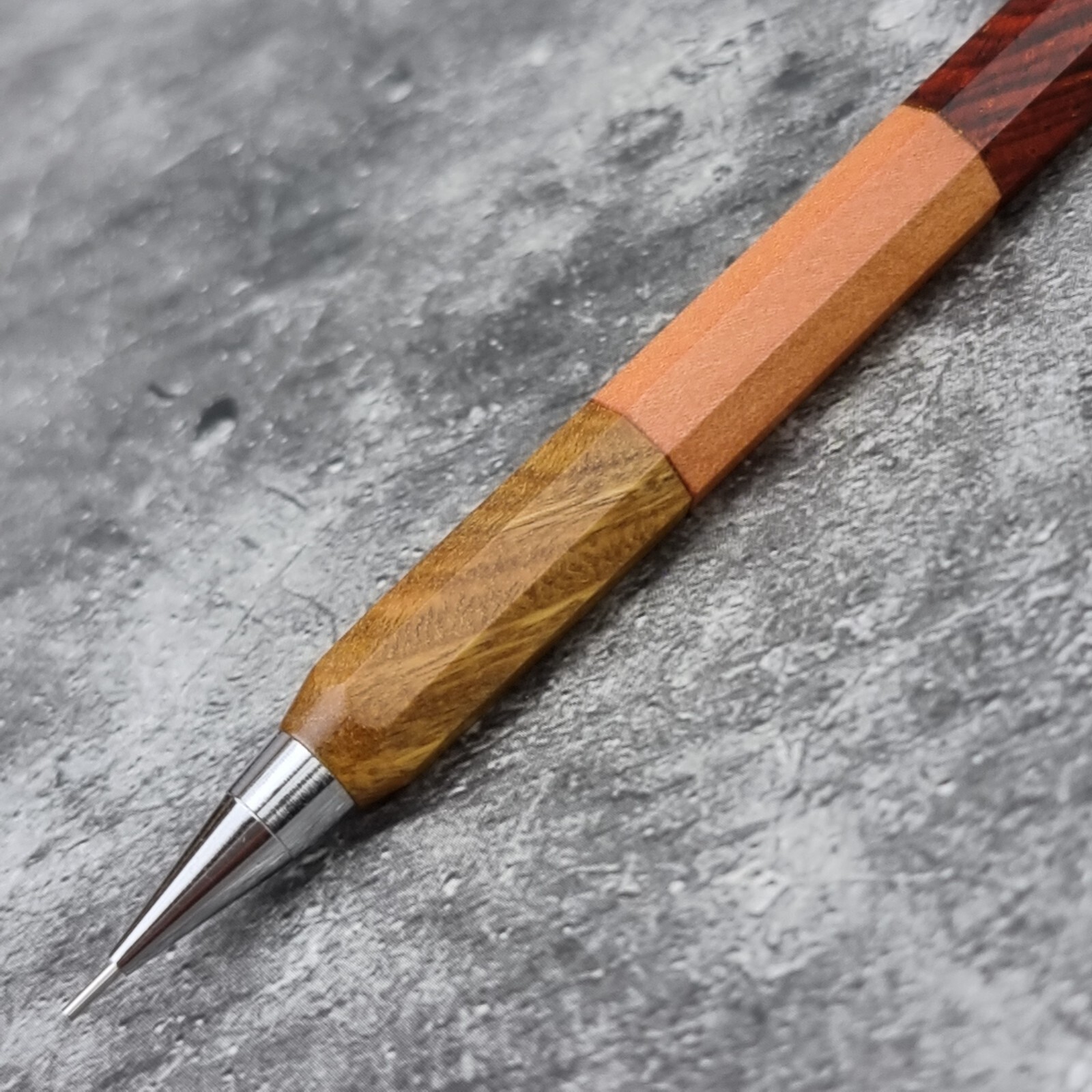 Hand Crafted Pentel P-205 Mechanical Pencil with Octagonal Wood Barrel