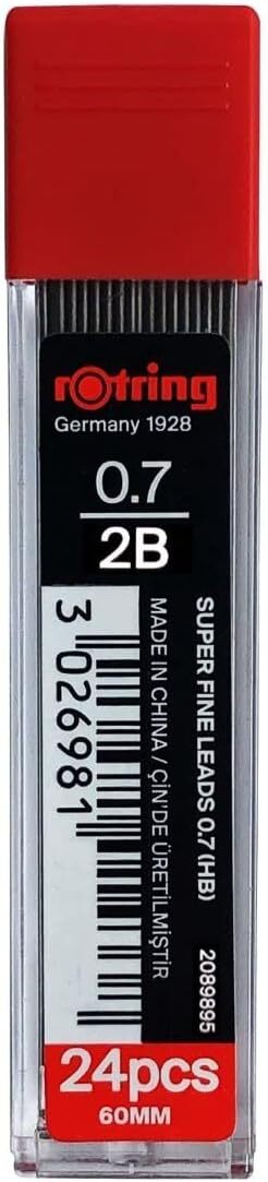 0.7Mm 2B Pencil Lead Refills for Mechanical Pencils, 72 Leads in Total, 3 Tubes