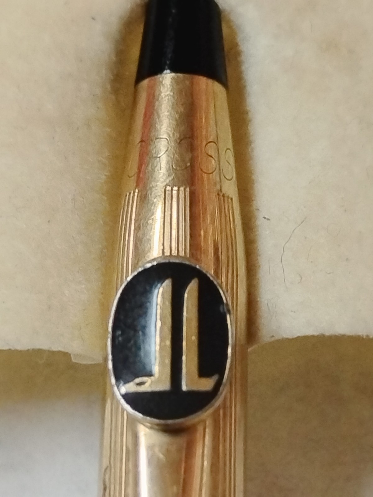VTG Cross 10k Gold Filled Pencil with J&L Steel Logo Works-sm Dent L0#