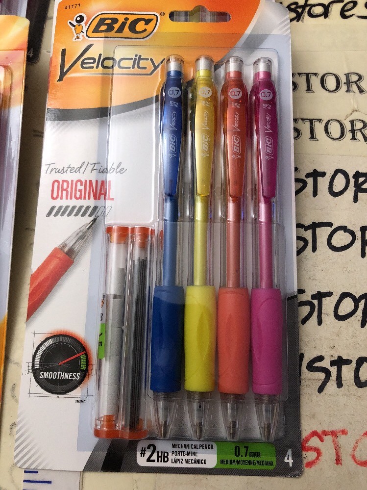 6X BIC Velocity Original Mechanical Pencil, Medium Point (0.7mm), 4-Count