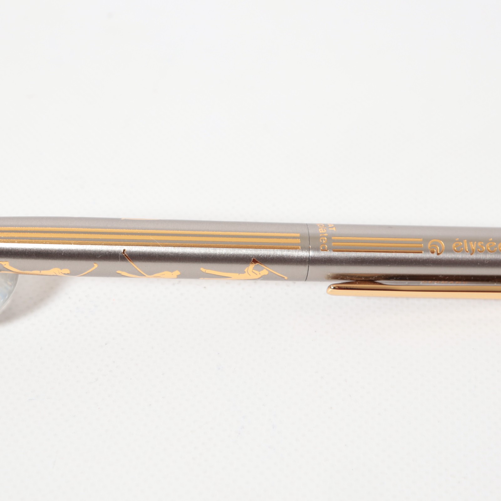 Elysee Sports Series Golf Mechanical Pencil 24K Gold Electroplated W/Box Papers