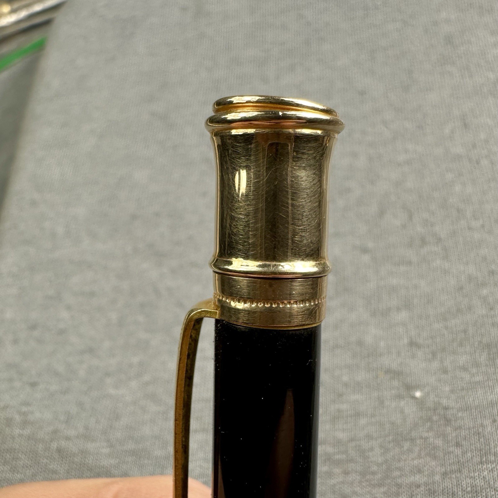 Vintage Parker Duofold Mechanical Pencil Gleaming Black Gold Filled Trim
