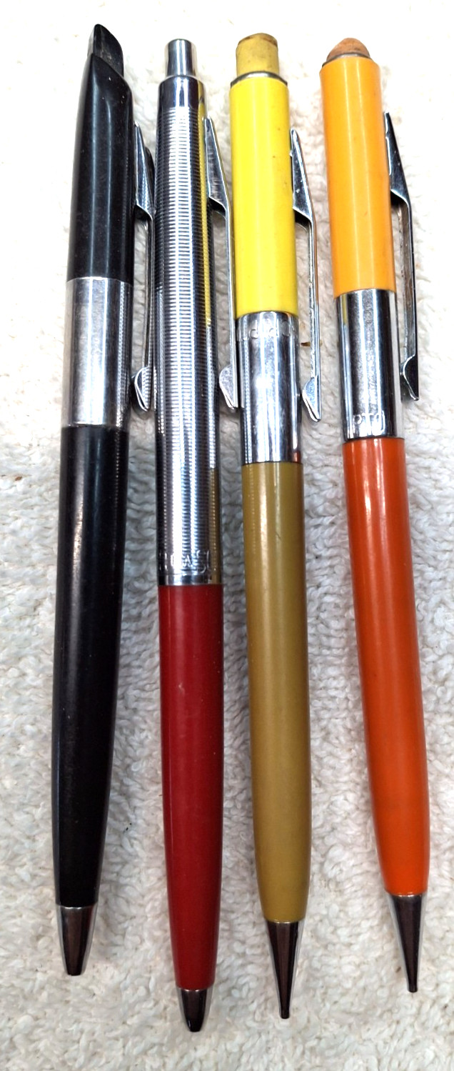 Scripto 2 Mechanical Pencils & 2 Ballpoint Pens 70’s or 80’s?