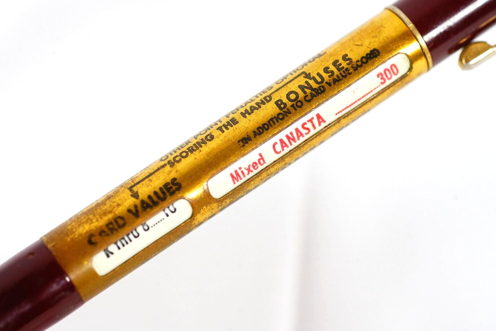 Mascot E-Z Score Canasta Card Game Scoring Mechanical Pencil 1940-50s