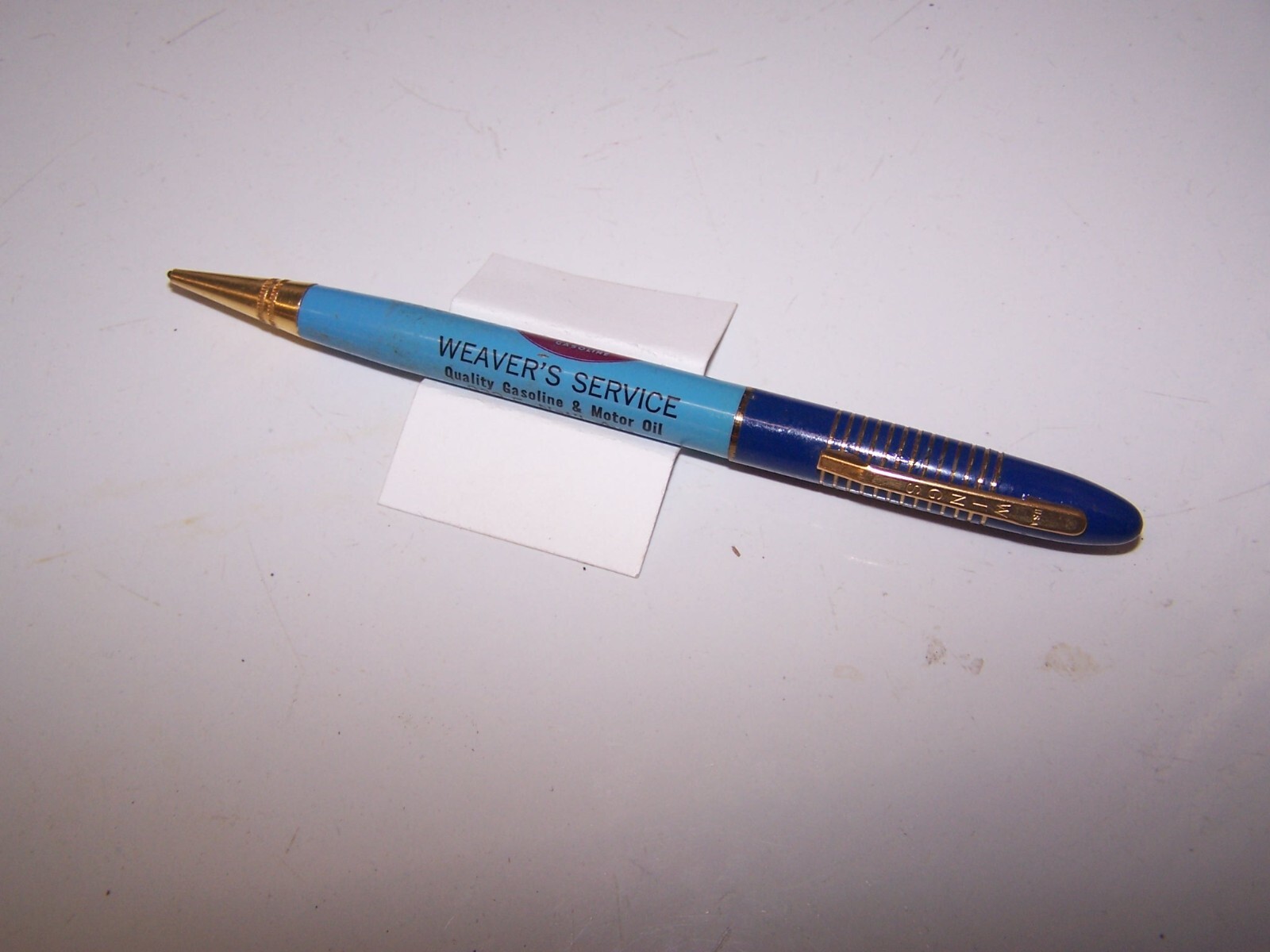 Vintage WEAVER’S SERVICE – ZEPHYR Gas & Oil – Mechanical Pencil BRAZIL INDIANA