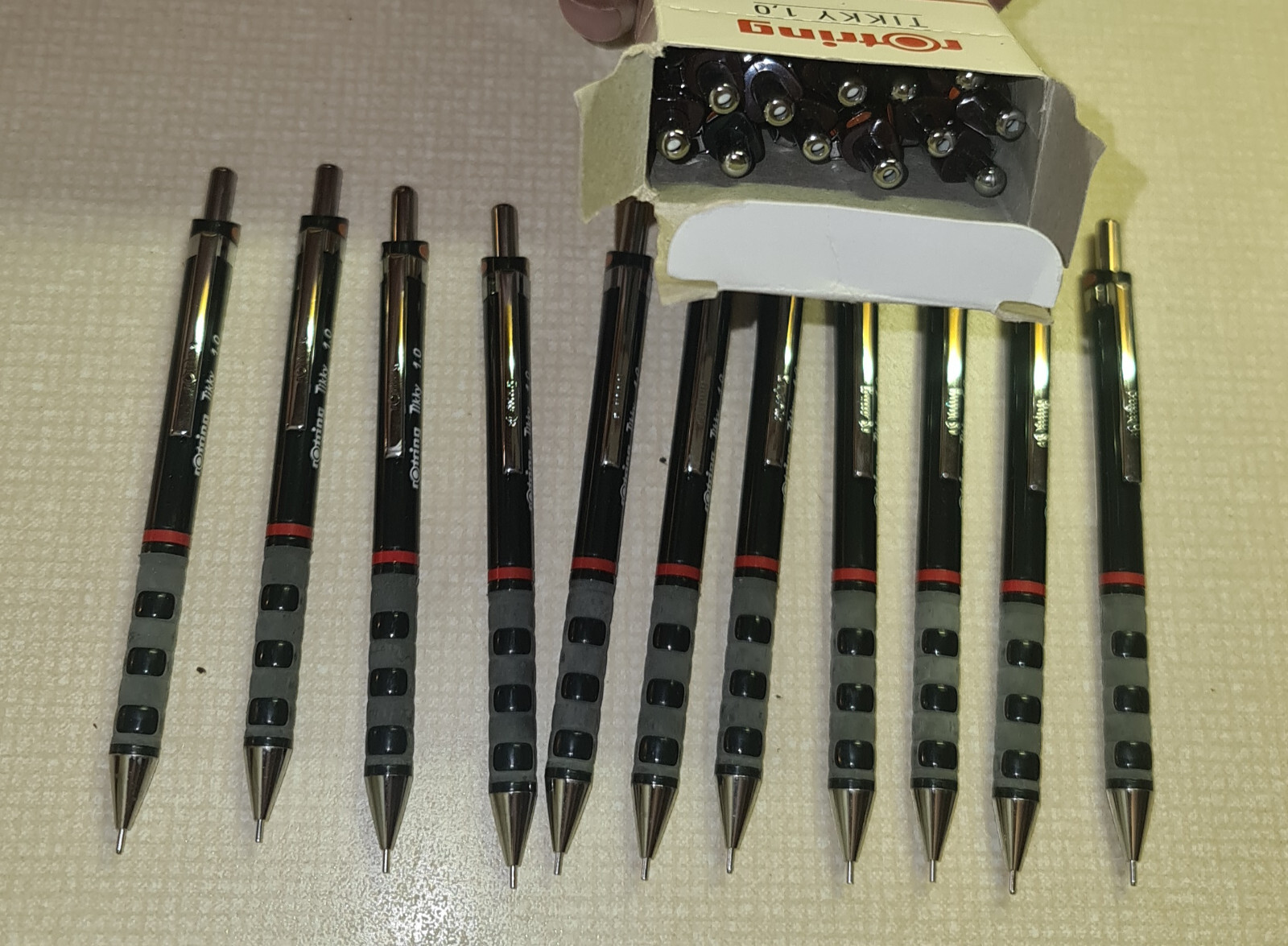 Big Lot 23 * Rotring TIKKY 1.0 mechanical pencils (1 full box+11/12 box) all NEW
