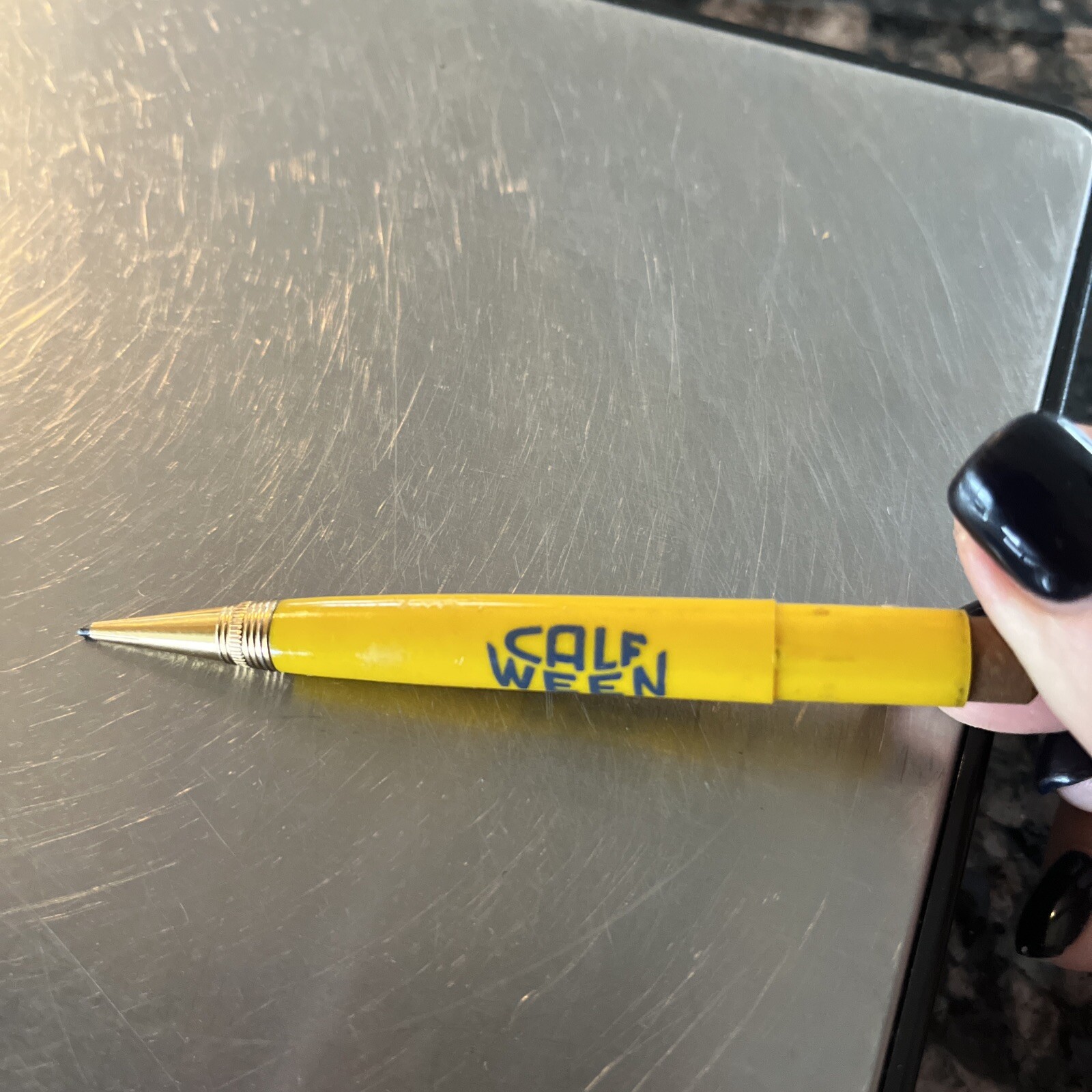 Vintage Mini Mechanical Pencil Advertising Calf Ween -C.J. (Chick) Pouliot