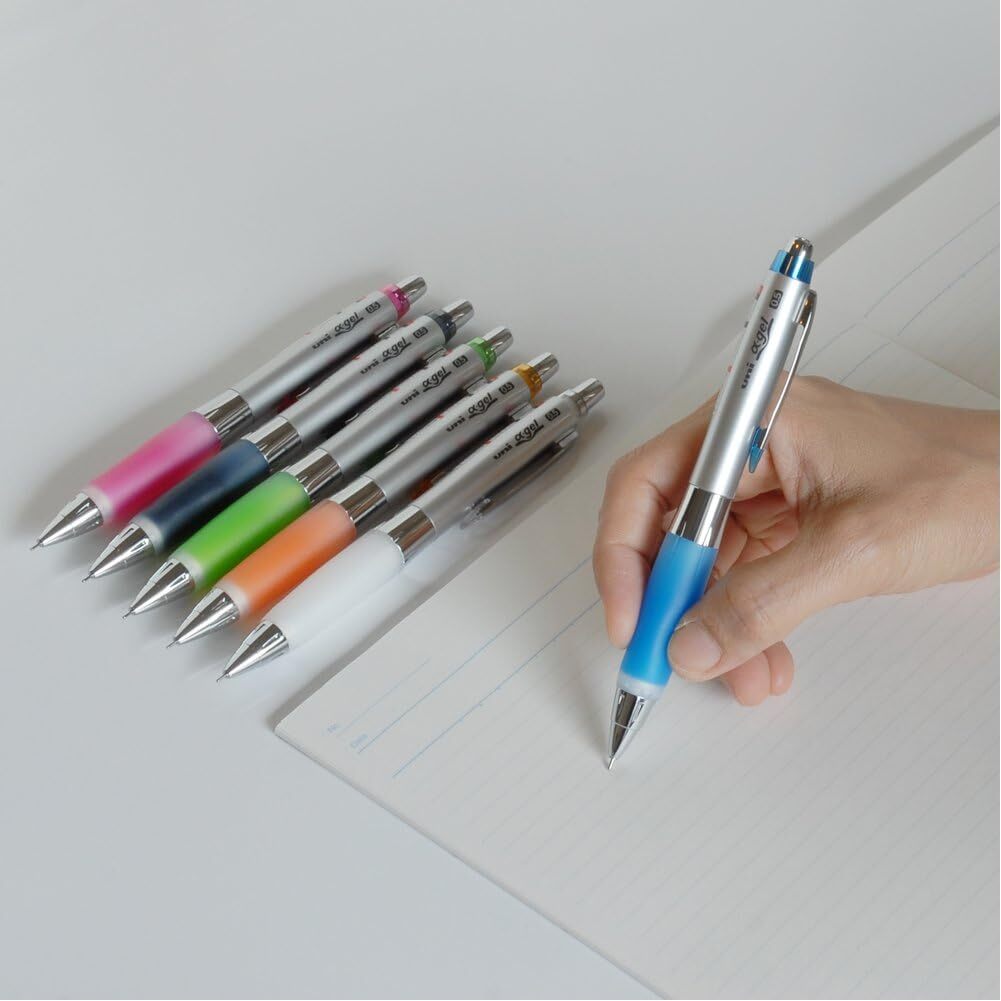 Uni Alpha Gel Shaky Mechanical Pencil 0.5mm Soft Grip Yellow Green Pack of 1