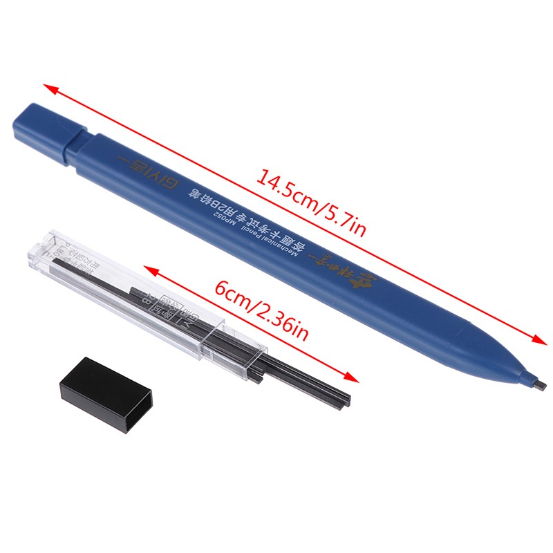 2B Lead Holder Exam Mechanical Pencil With 6PCs Lead Refill Set Student SuppC-cx