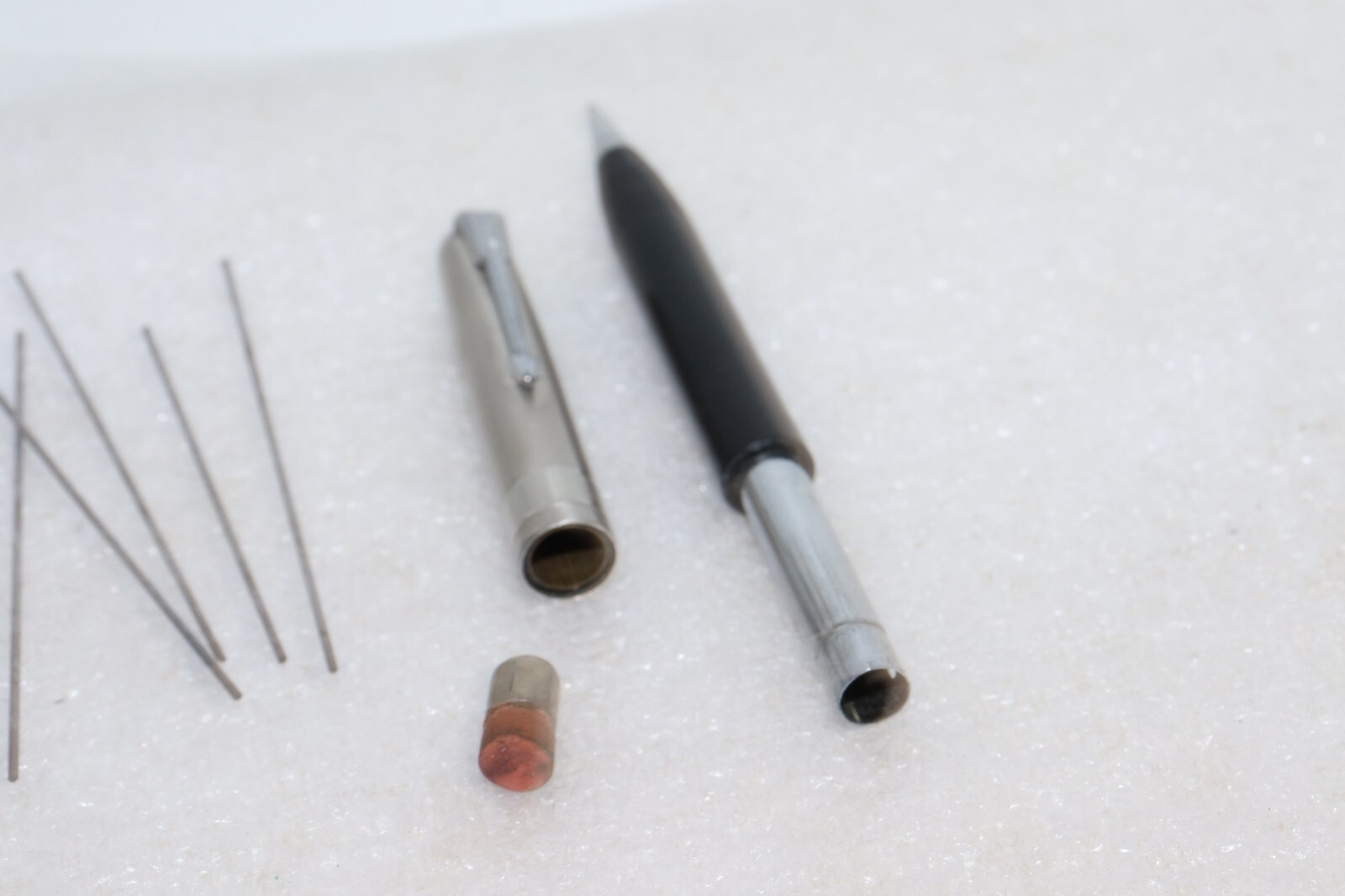 1937-1941 PARKER Stacked Coin Cap Mechanical Pencil Clear Cap Jewel
