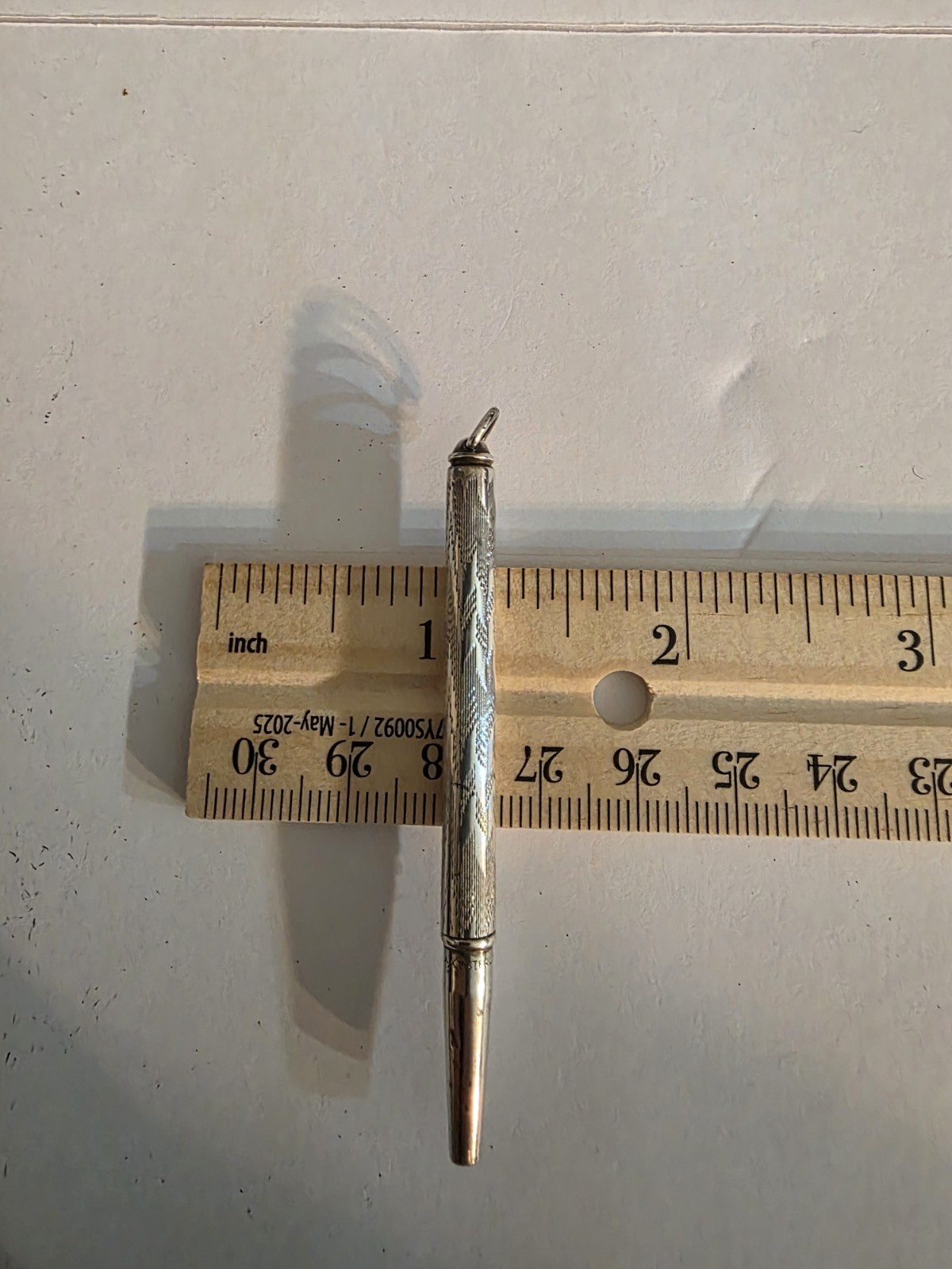 Vintage “AXT” Sterling Silver, Ring Top, 2.5″ Twist Pencil, Made in USA