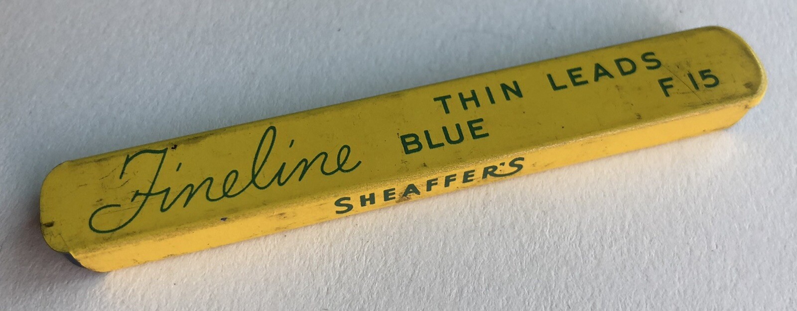 Vintage SHEAFFER Fineline Blue .9mm Mechanical Pencil Lead 8pk NOS Metal Tin USA