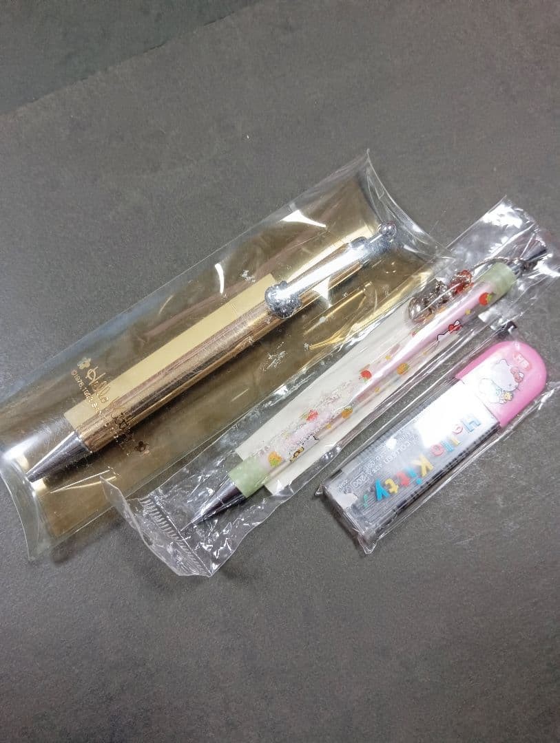 Hello Kitty Mechanical Pencils, 1998 & 2005 Lead Set, Vintage ship From JAPAN◎