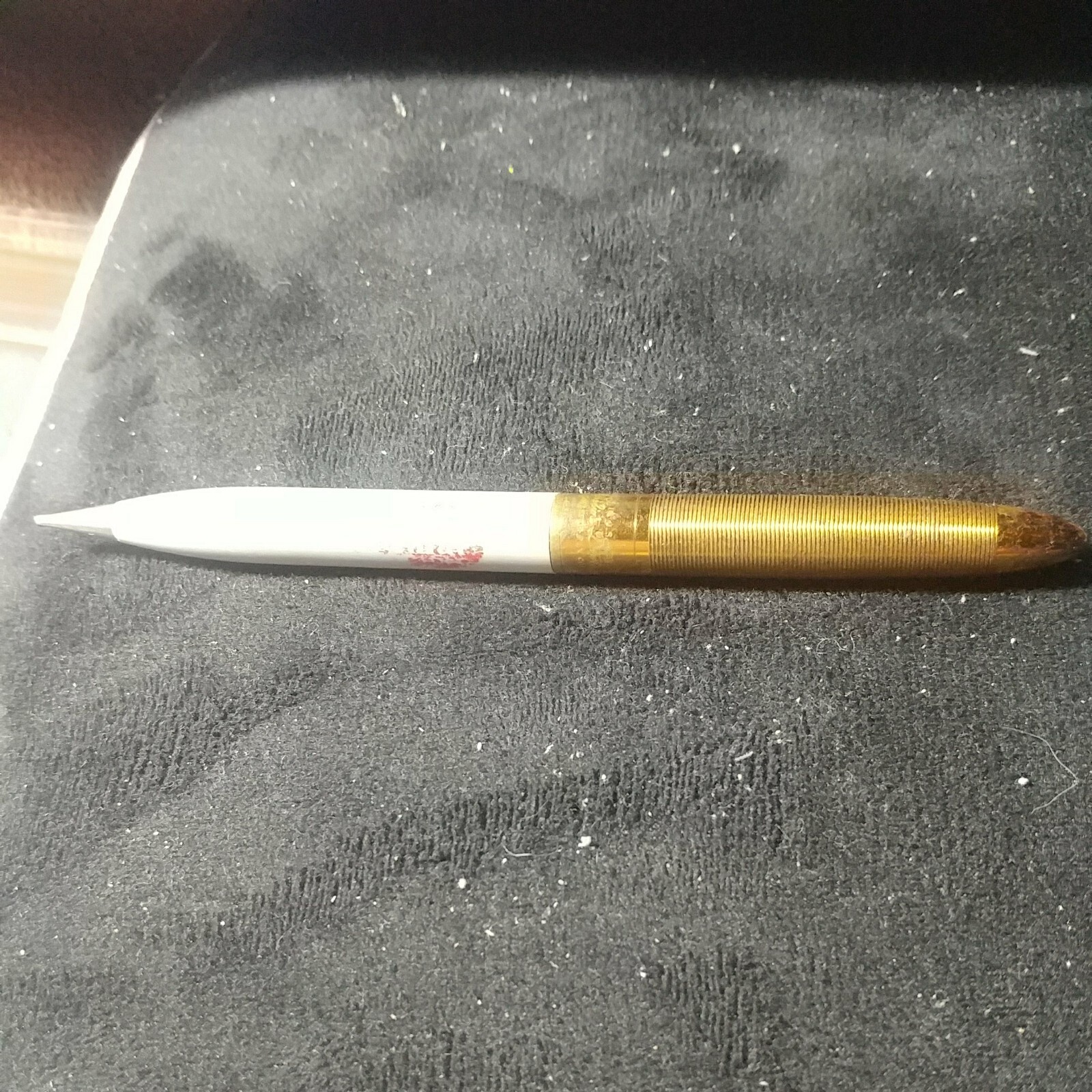 Vintage FineLine Sheaffer Mechanical Pencil White/Gold body-metal-as is