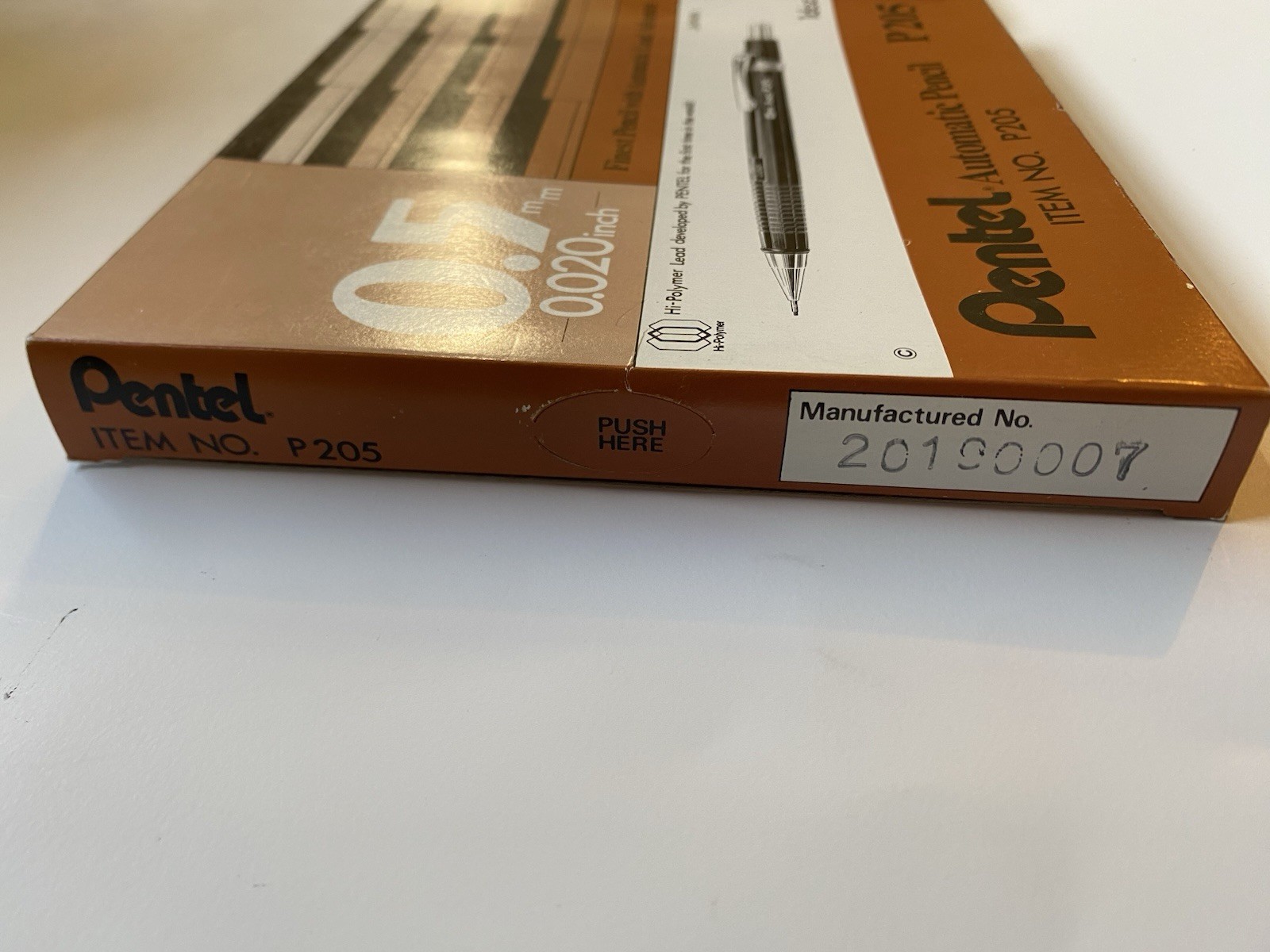 NOS Vintage Pentel Automatic Pencils 12-Pack P205 Black