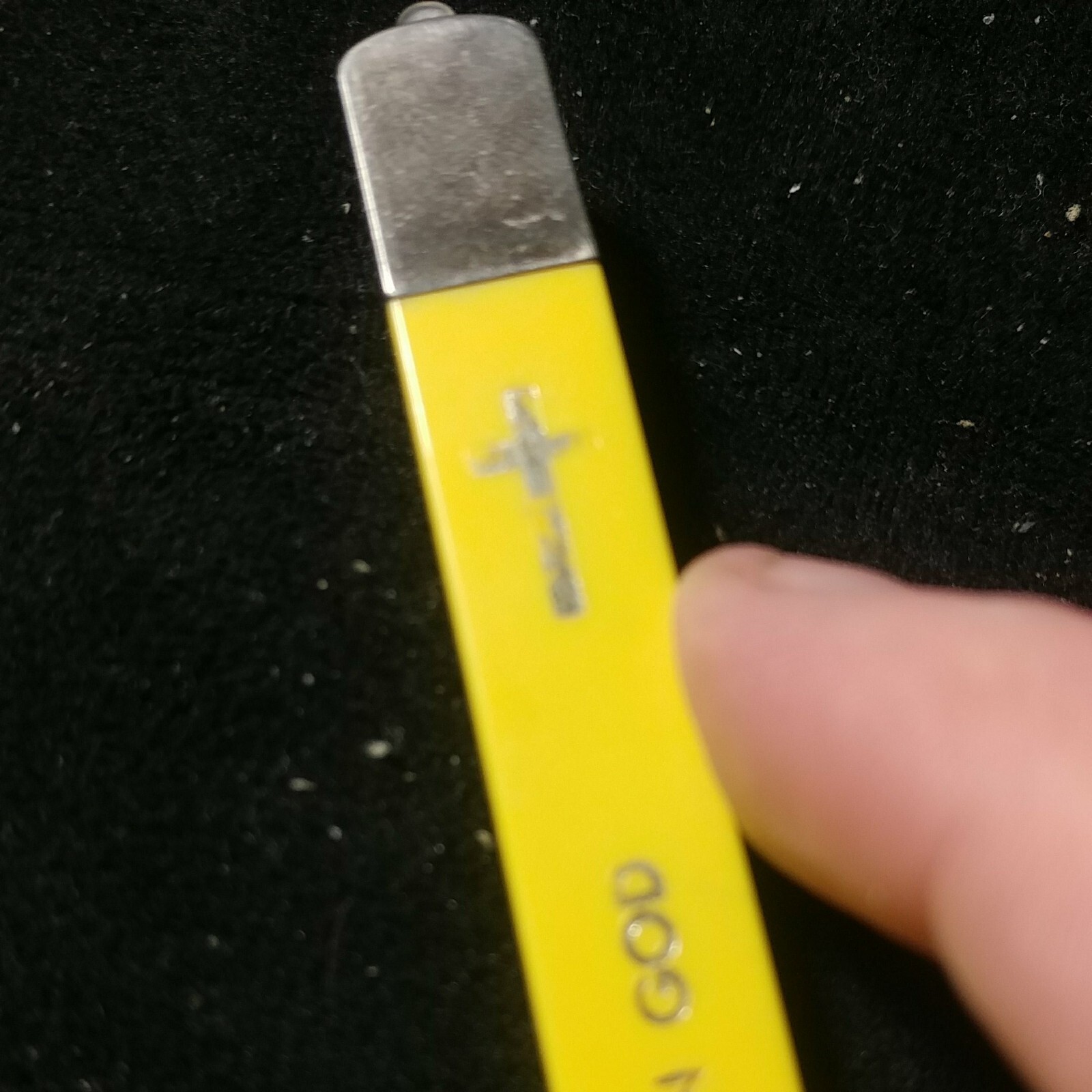 Vintage Slencil Flat Mechanical Pencil-HAVE FAITH IN GOD with cross